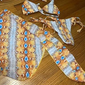 Snakeskin 3 peice swim set